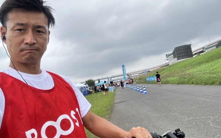マラソン大会の先導をさせていただきました
