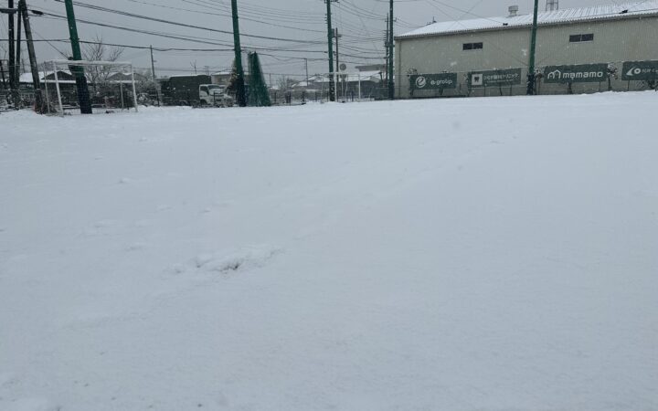 フットサルコートの雪事情